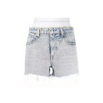 Alexander Wang Low Rise Logo Elastic Underwear Short Pebble Bleach