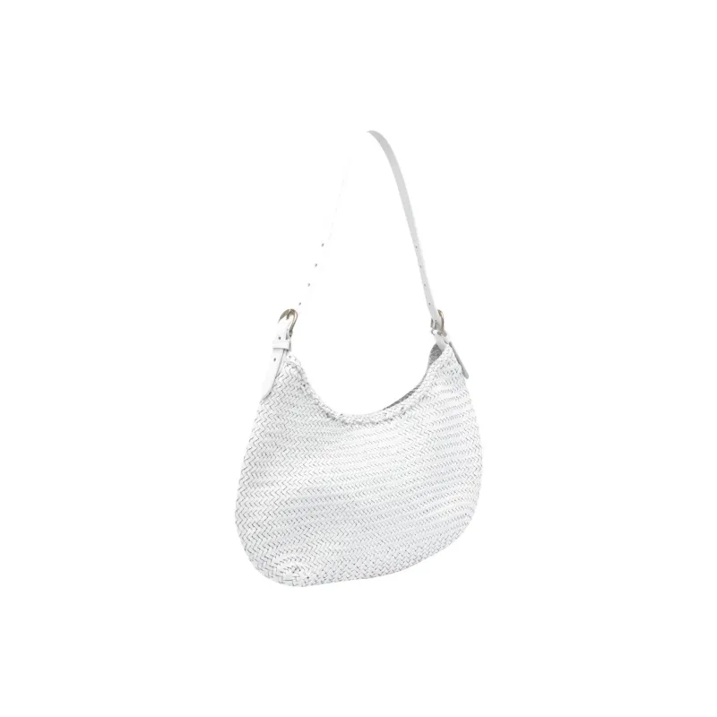 Dragon Diffusion Leather Shoulder Bag Women's White-2