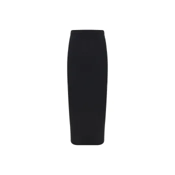 Lanvin Satin Straight Hem Midi Skirt