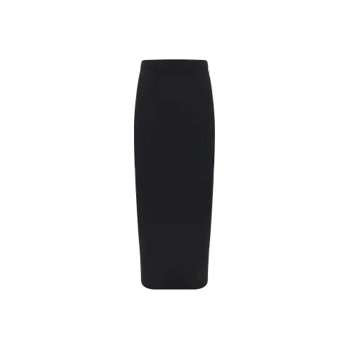 Lanvin Satin Straight Hem Midi Skirt