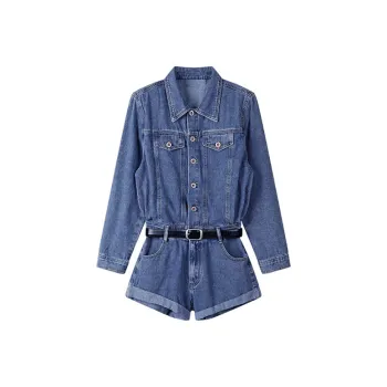 Manekniv Jumpsuit Women's Blue+Belt
