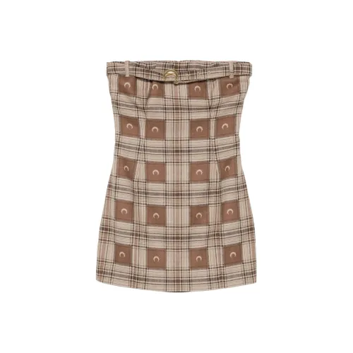 Marine Serre Moon Check jacquard Mini Dress