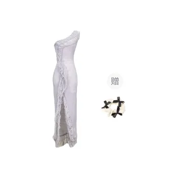 TURN UP Sleeveless Dress Women's Light Purple+Bowknot Hair Tie Comes With