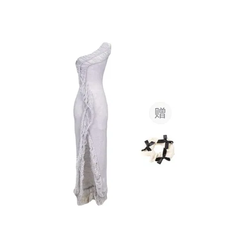 TURN UP Sleeveless Dress Women's Light Purple+Bowknot Hair Tie Comes With
