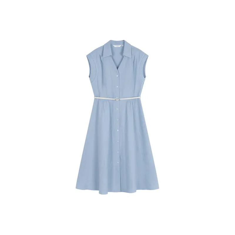 IHIMI Sleeveless Dress Women's New Oxygen Blue-2