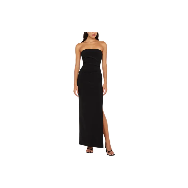 BEC+BRIDGE REINA STRAPLESS MAXI DRESS Sleeveless Dress Women's BLACK/Black-0