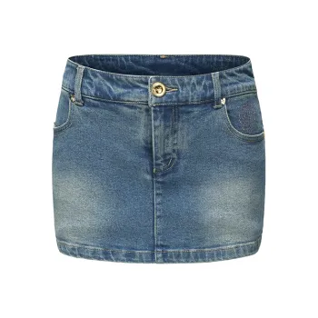 NANA JACQUELINE Denim Short Skirts Women's Denim Blue