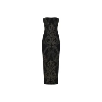 Wolford X Etro Floral jacquard Metallic Midi Dress