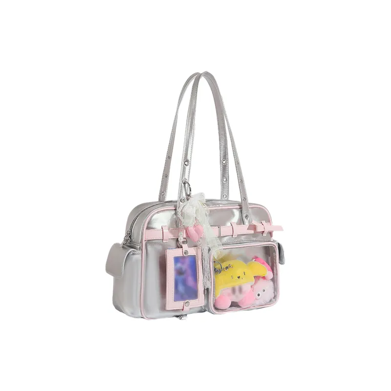 SHORT HAIR GIRL PU Ita Bag Shoulder Bag Women's Multicolor-7