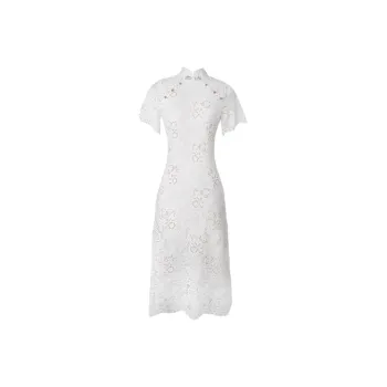 JINYE ORIENTAL Cheongsam Women's Milk Tea White