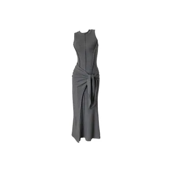AFGGD Sleeveless Dress Women's Gray