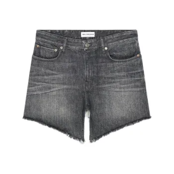 Balenciaga Cut Up Raw Hem Mini Skirt