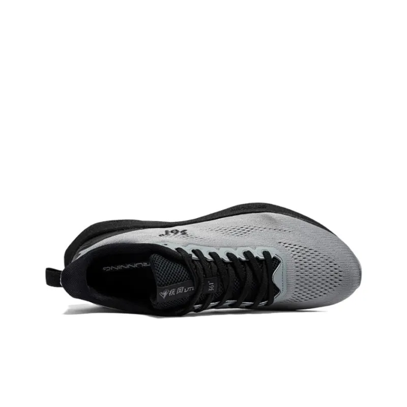 361° Wear resistant And Lightweight Low Top Casual Running Shoes Men's Gray Black-4