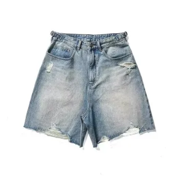 TONYBEAR Denim Shorts Men Light Blue