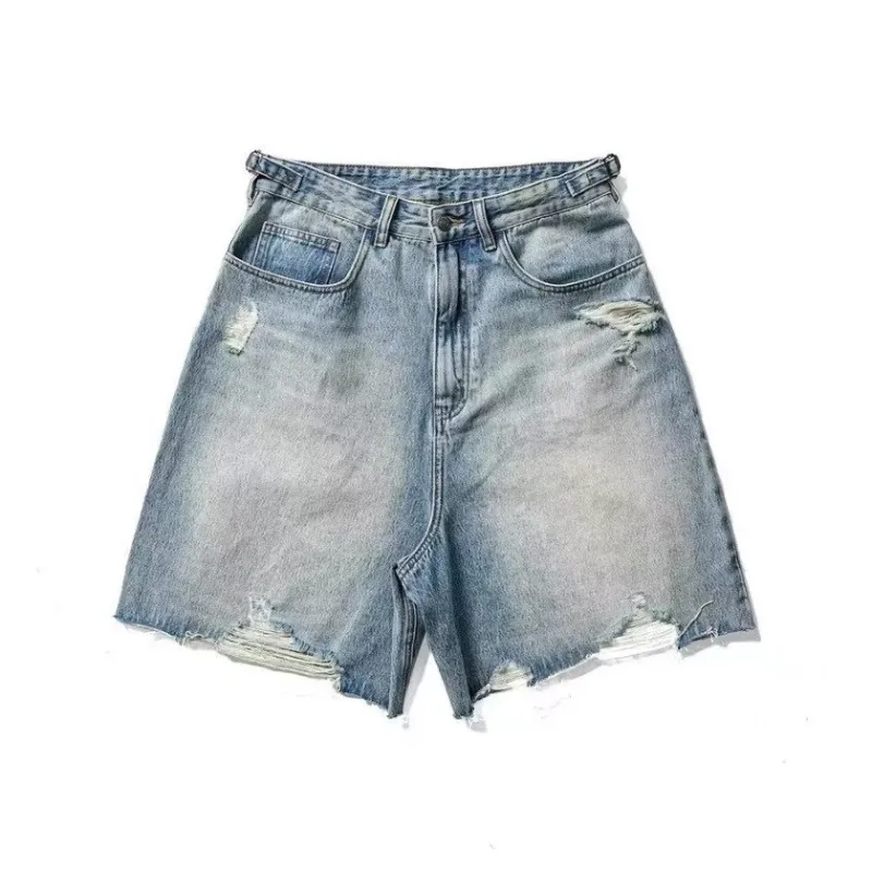 TONYBEAR Denim Shorts Men Light Blue-0