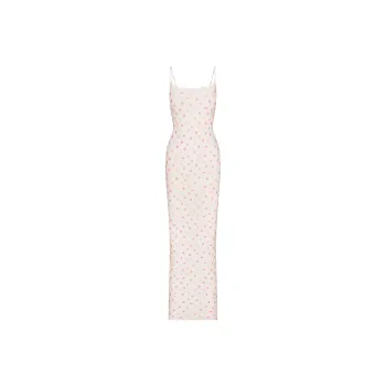 Skims Valentine's Day Collection Slip Dresses Women's MARBLE CANDY HEART PRINT/Marble Candy Heart Print