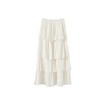YUMOMO STAR Casual Long Skirts Women's Fairy White