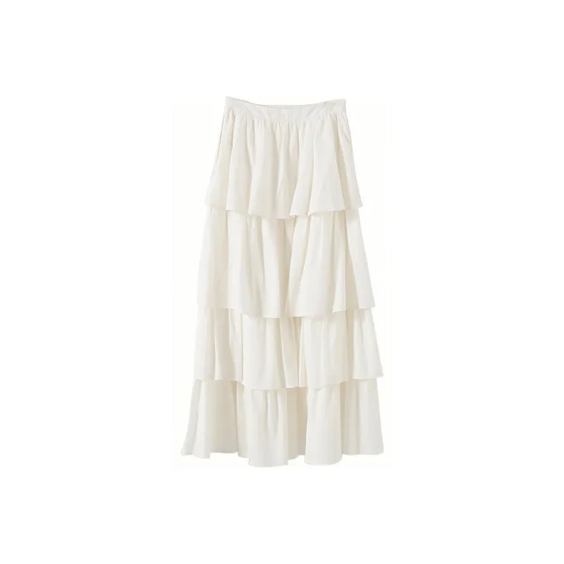 YUMOMO STAR Casual Long Skirts Women's Fairy White-0