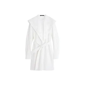ELLE Long Sleeved Skirt Winter Women's White