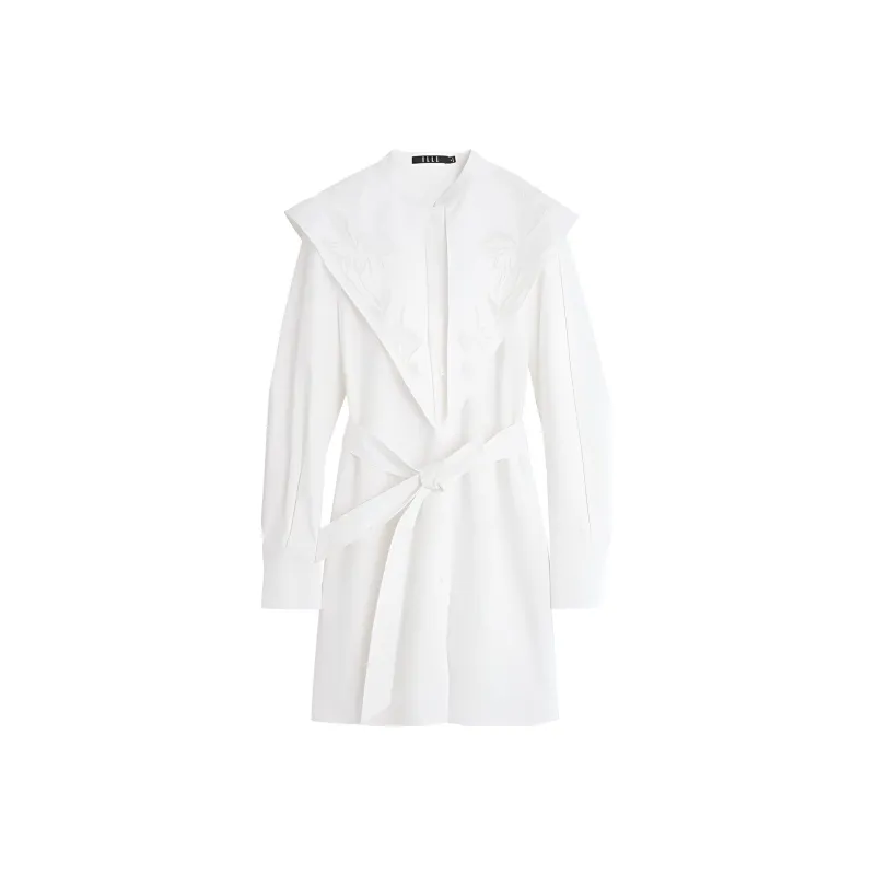ELLE Long Sleeved Skirt Winter Women's White-0