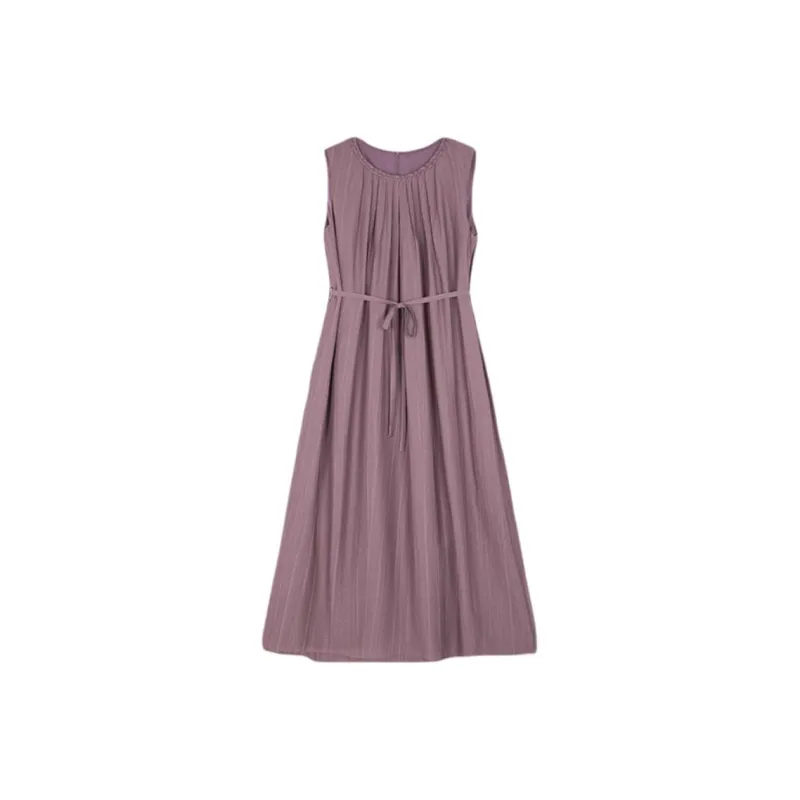 Mo Han Yi Mei Sleeveless Dress Women's Purple-0