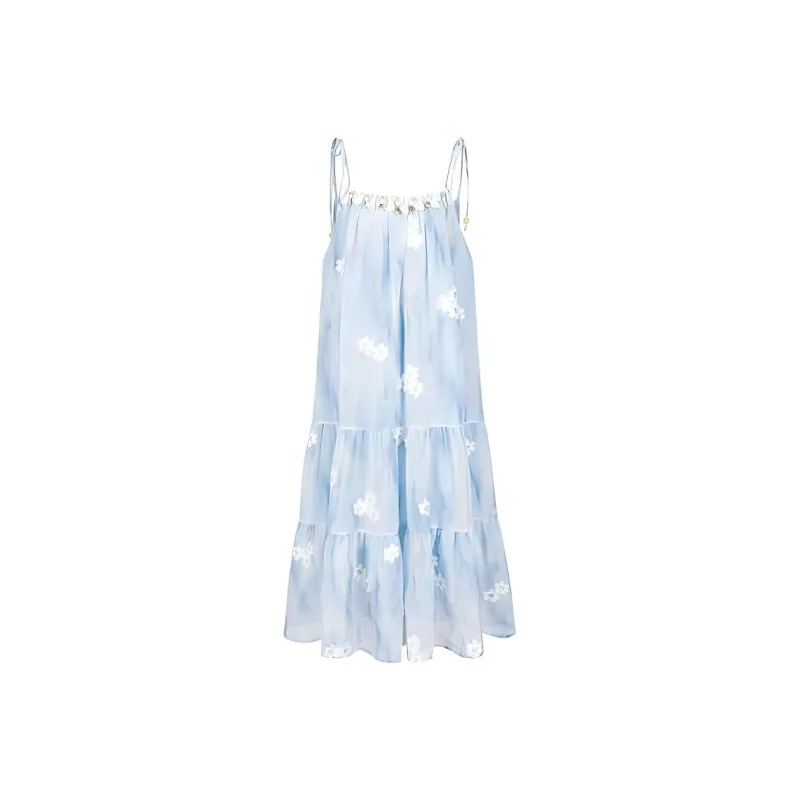 TASTILY Slip Dresses Women's Blue-0