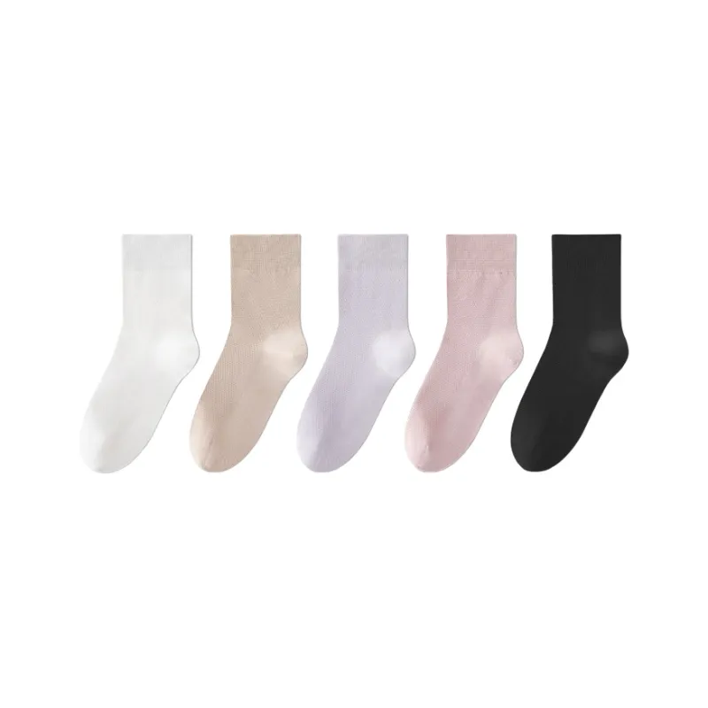 LUYOUYE Mid Calf Socks Women's 5 Pack-4