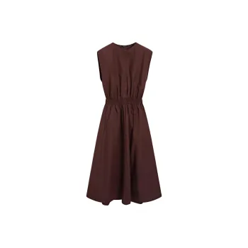 Massimo Dutti Sleeveless Dress Women's Dark Red