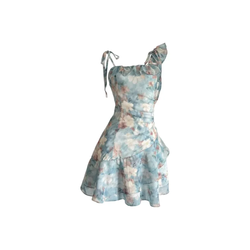 AURORA MUSE Slip Dress Women's Blue-0