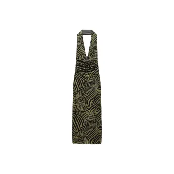 ZARA Sleeveless Dress Women's Green