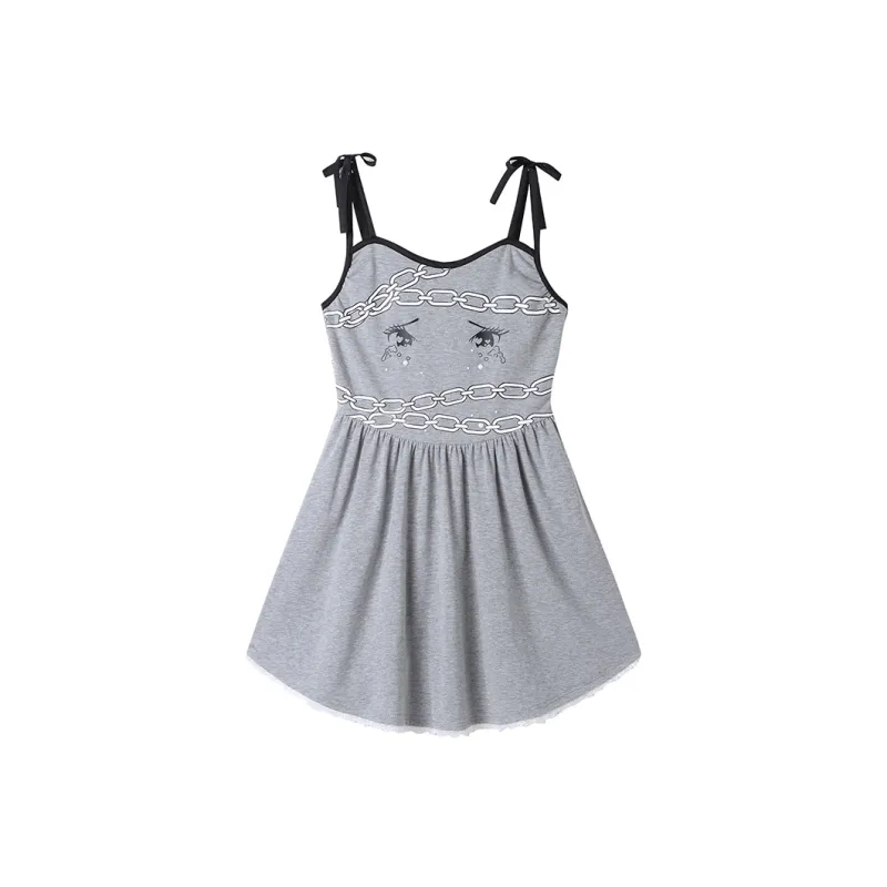 ANDREA MARTIN Slip Dress Women's Gray-0