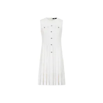 KARL LAGERFELD SS24 Sleeveless Dress Women's White