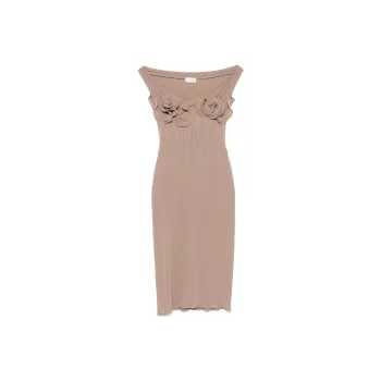 Magda Butrym Rose appliqué Corset Midi Dress