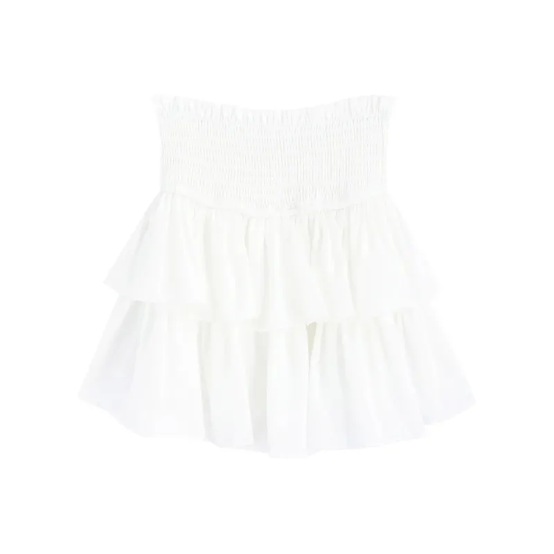 SNZX Casual Short Skirts Women's White-0