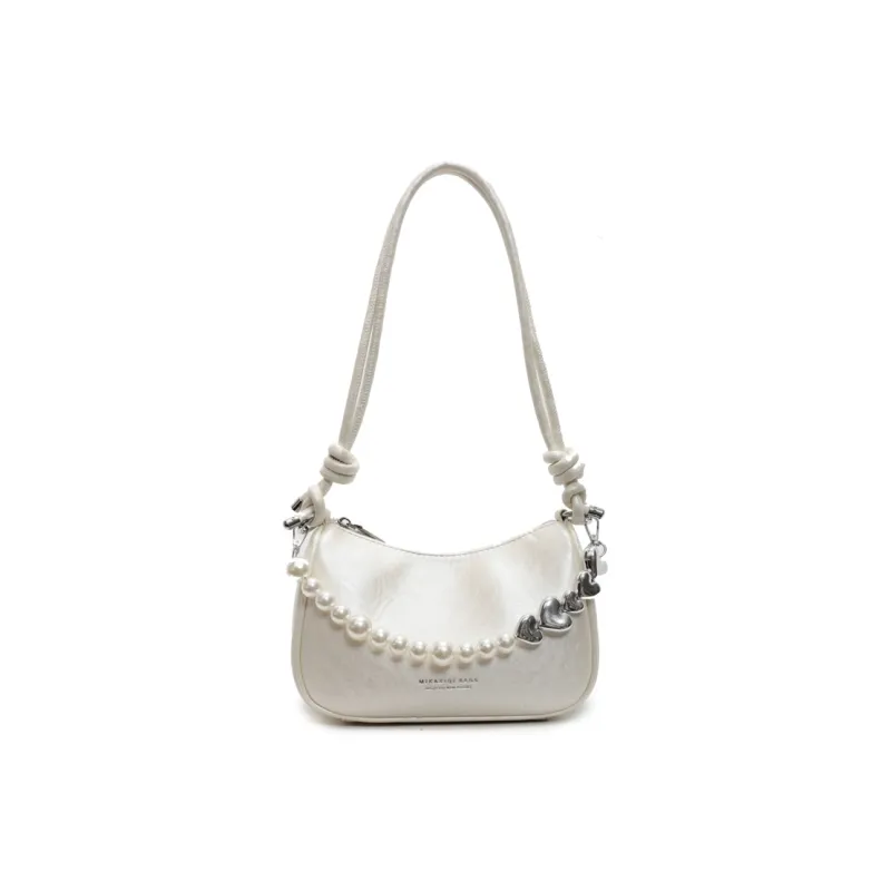 TOUTSEUL YOLO PU Shoulder Bag Women's Ecru/Silver/Black/Pink-0