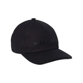 FERRAGAMO Recycled Cotton Baseball Caps Men's Black