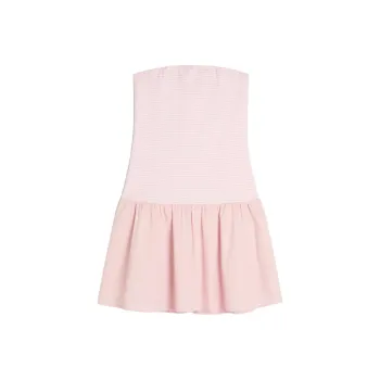 Hollister Sleeveless Dress Women's Light Pink Stripes
