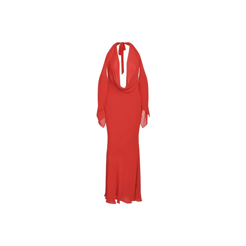 I.AM.GIA SS24 ROSANNA MAXI DRESS Long-Sleeved Dresses Women's Red/Red-0