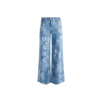 ALICE+OLIVIA Trish Floral-print Wide-leg Jeans