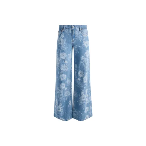 ALICE+OLIVIA Trish Floral-print Wide-leg Jeans