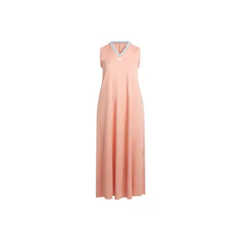 Adidas Free Shipping With AdiClub Tiro Cut 3 Stripes Soft Mesh Long Dress Plus Size