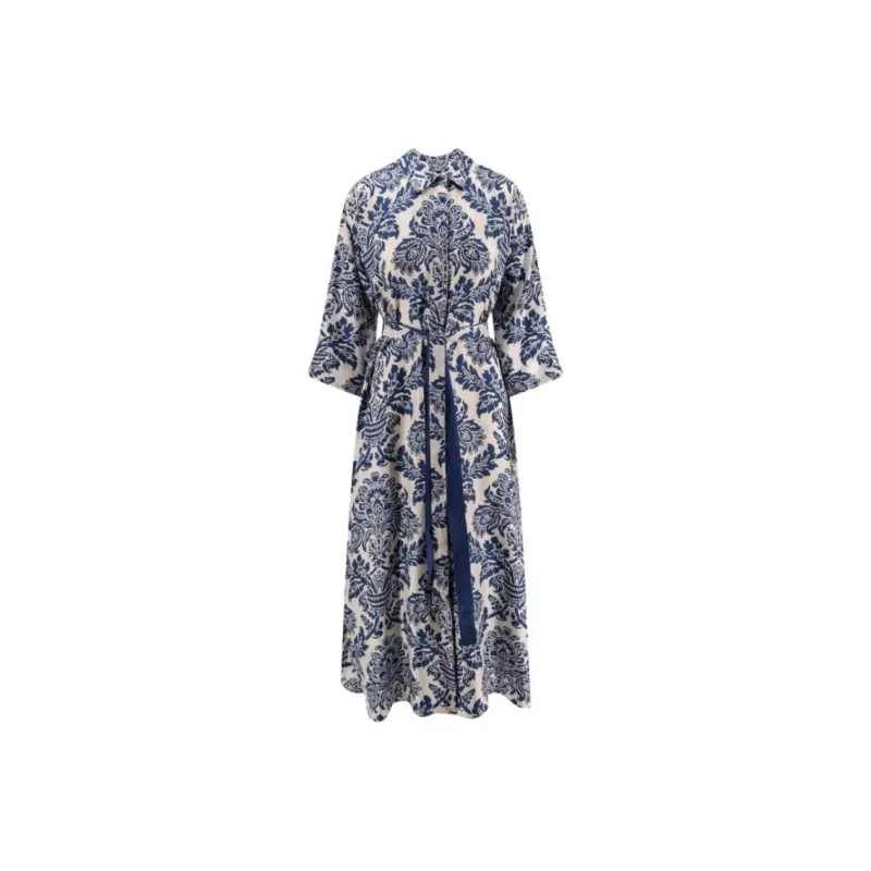 'S MAX MARA Long Sleeved Dress Women's Multicolor-0