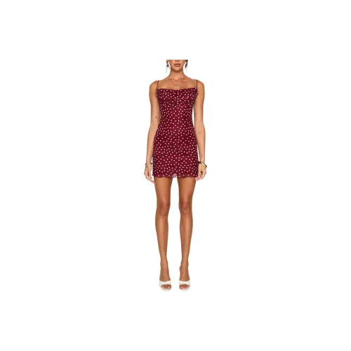 PRINCESS POLLY SUGAR MINI DRESS Slip Dresses Women's RED POLKA/Red Polka