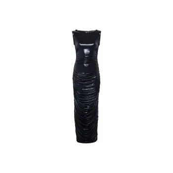 NORMA KAMALI Gathered Detailing Maxi Dress