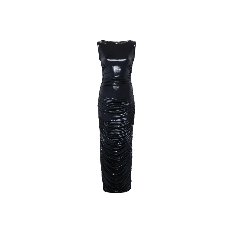 NORMA KAMALI Gathered Detailing Maxi Dress-0