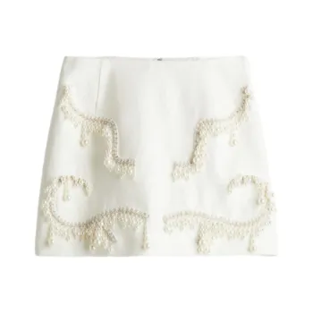 H&M Casual Short Skirts Women's White