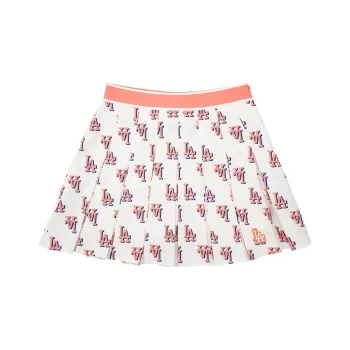 MLB Los Angeles Dodgers Casual Short Skirts Women's Cream