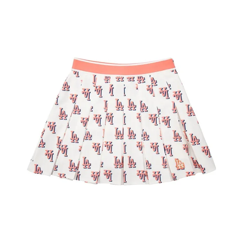 MLB Los Angeles Dodgers Casual Short Skirts Women's Cream-0