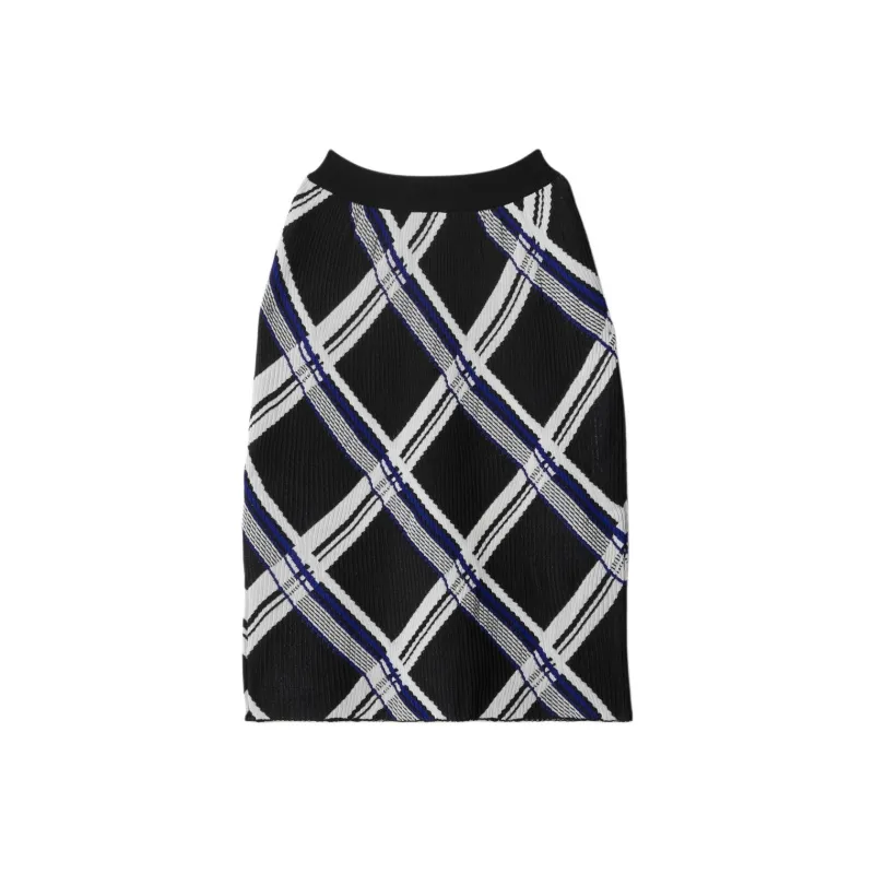 Burberry Checked Silk Skirt-0