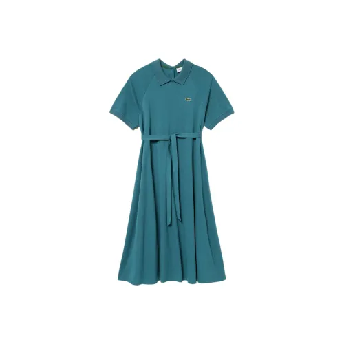 LACOSTE Short Sleeved Dress Women's Emerald